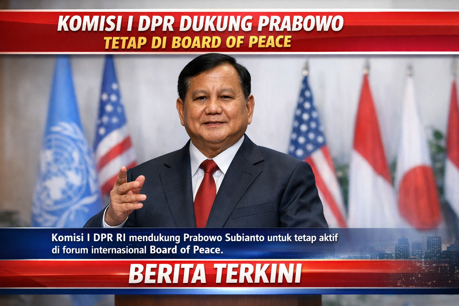 Komisi I DPR Dukung Prabowo Tetap di Board of Peace